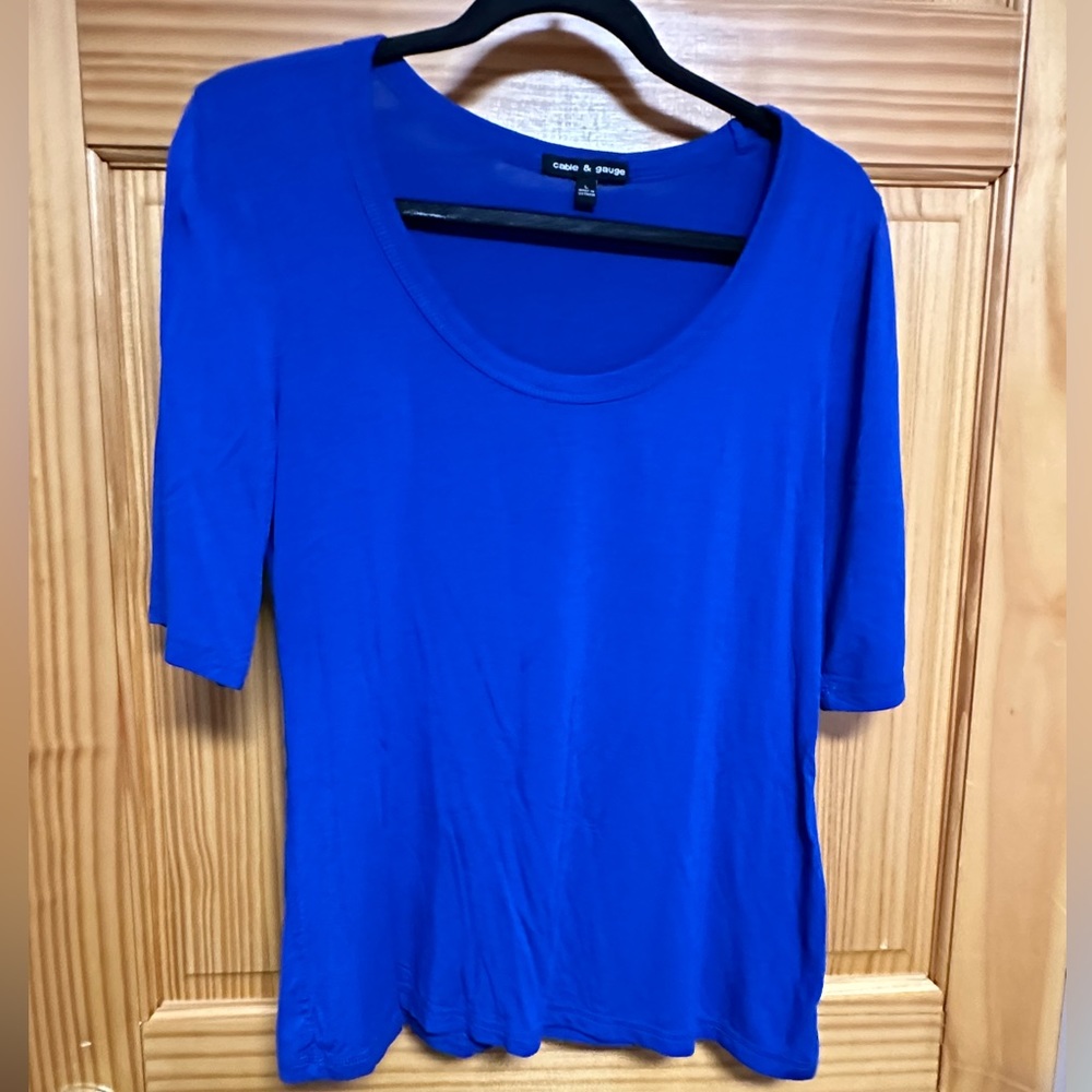 Cable and gauge blouse. Size L.